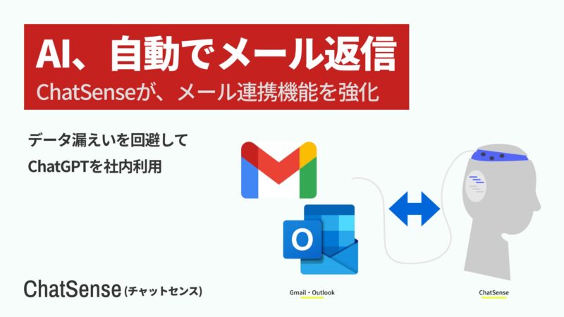 ChatSenseがメール返信を自動化、Gmail・Outlook連携機能を強化