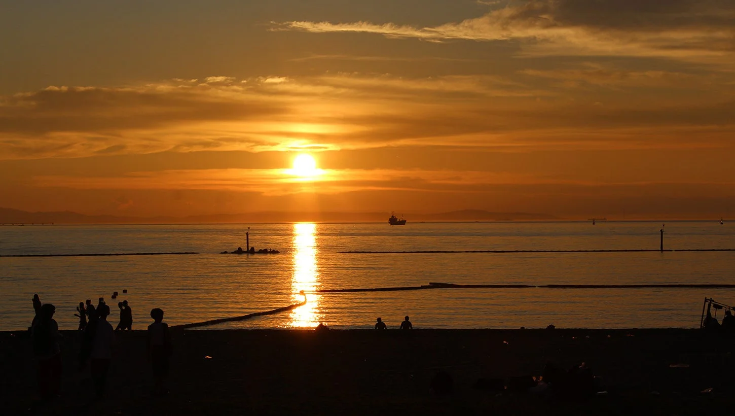夕焼けの海
