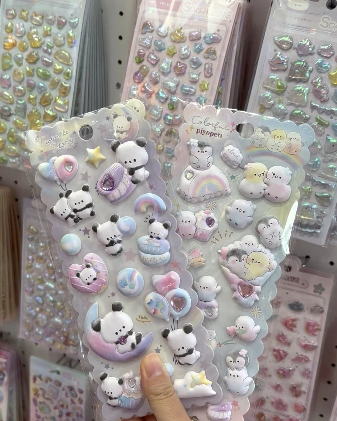 シール,デコレーション,可愛い,パンダ,ひよこ,キャラクター,文房具,キラキラ,パステルカラー,手帳デコ,デコレーションシール