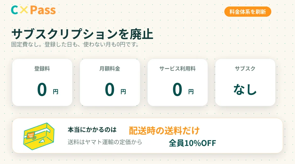 CxPASS新料金体系