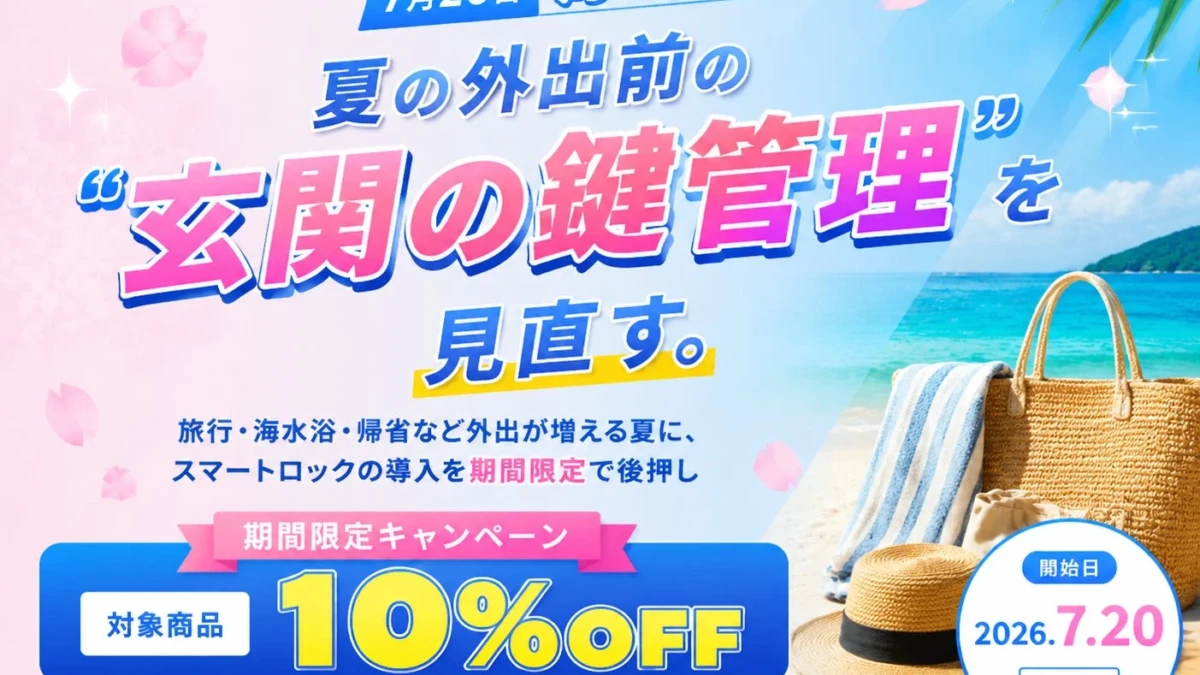 「海の日」から始める夏の安心！Chatlockスマートロックで玄関の鍵管理を見直そう