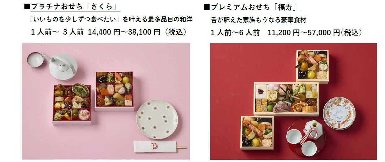 プラチナおせち「さくら」とプレミアムおせち「福寿」
