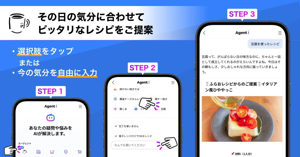 エキスパートAI (ふらおレシピ)利用方法の画像