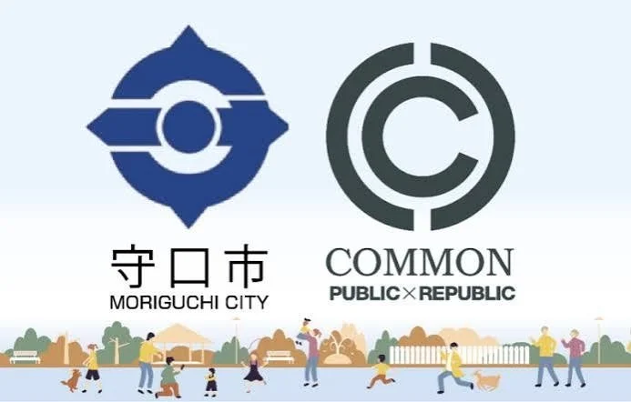 守口市とCOMMONのロゴとイラスト