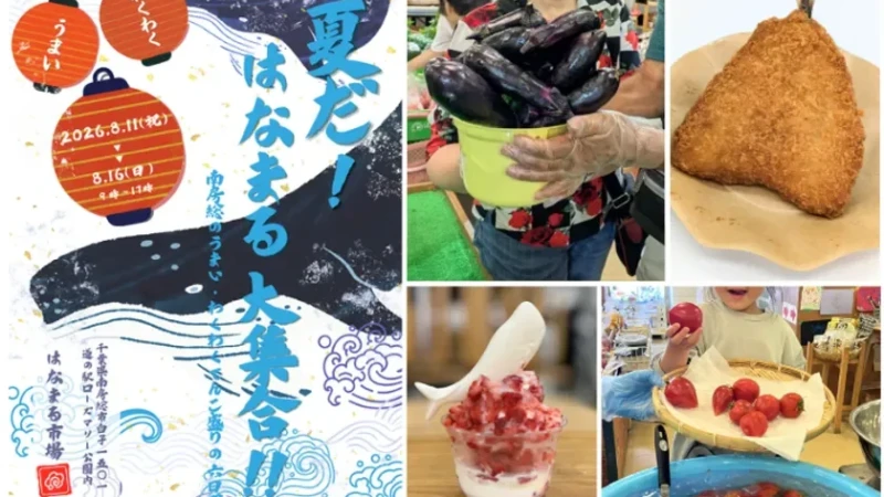 道の駅ローズマリー公園はなまる市場で「夏だ！はなまる大集合！！」開催！南房総の旬とわくわくが詰まった6日間