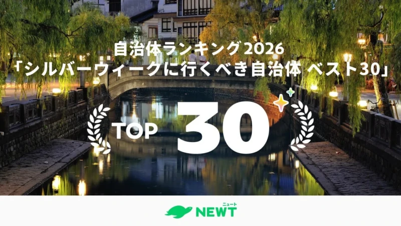 2026年シルバーウィークは「穴場」へ！NEWTが発表する今行くべき自治体ランキングTOP30