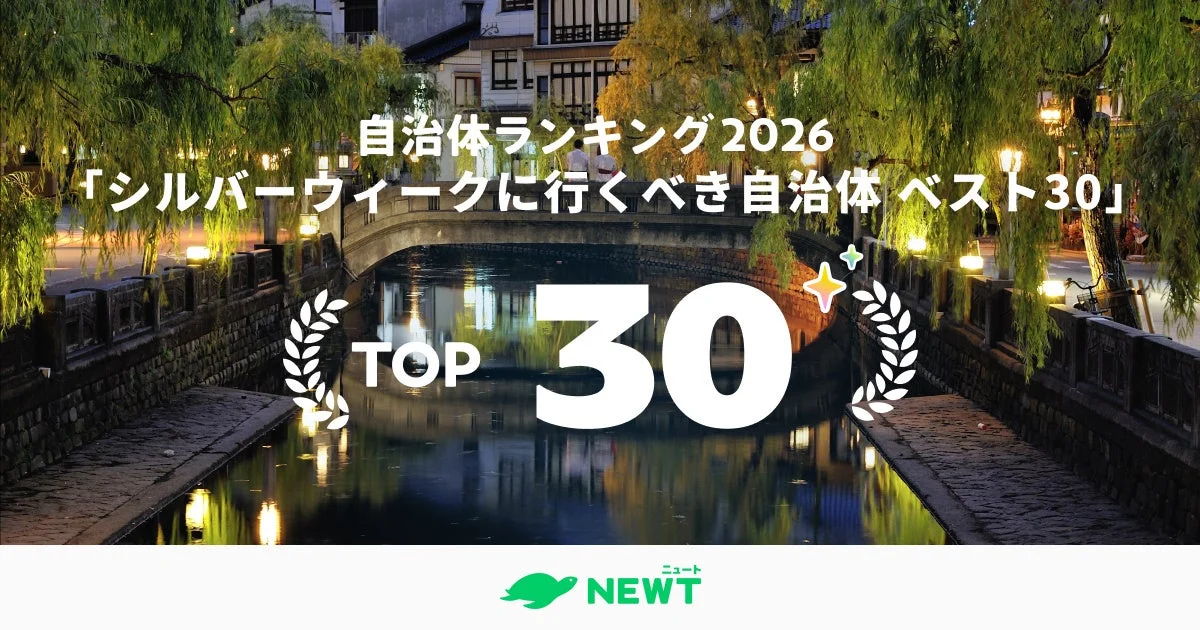 2026年シルバーウィークは「穴場」へ！NEWTが発表する今行くべき自治体ランキングTOP30