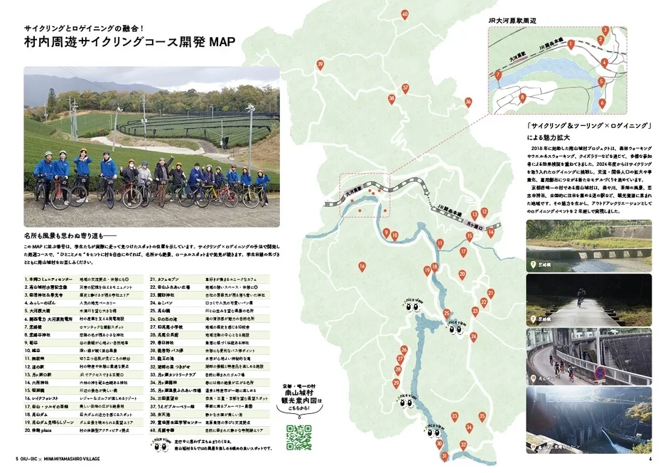 サイクリングとロゲイニングの融合!村内周遊サイクリングコース開発 MAP