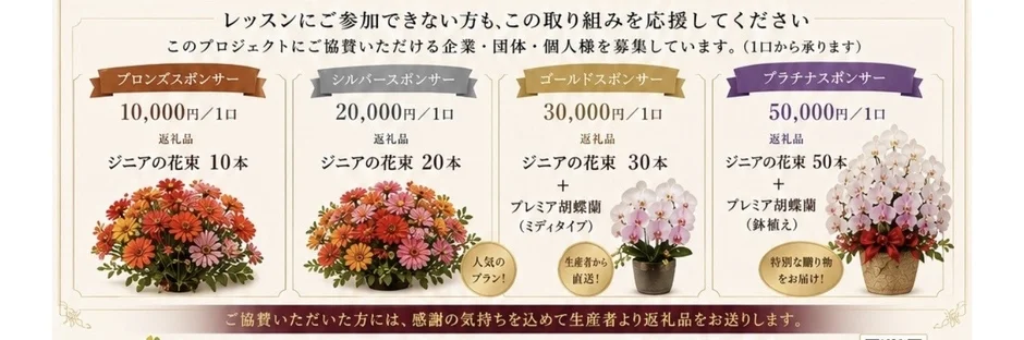 プロジェクト支援のためのスポンサー募集案内