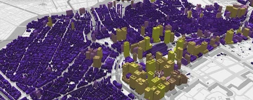 都市の3Dモデル