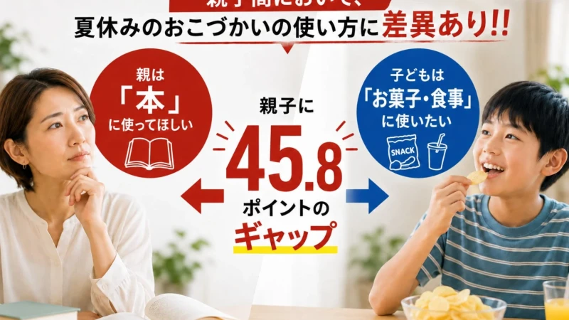 夏休みのおこづかい、どうしてる？親は「本」子どもは「お菓子」！親子で納得の使い道を見つけるには