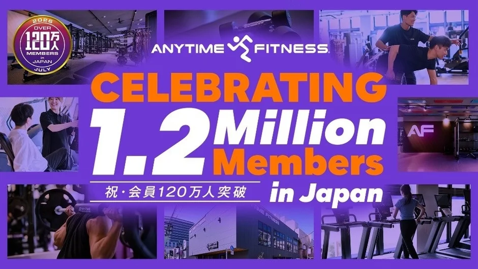 エニタイムフィットネス 会員120万人突破を祝う広告