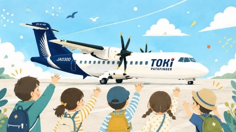 子どもたちの「空へのワクワク」を育む！トキエアが新潟上空遊覧フライト＆空港バックヤードツアーを開催