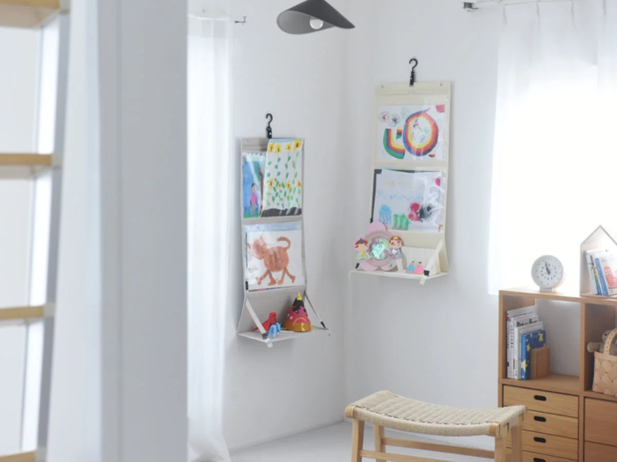 子供部屋に設置されたウォールポケット