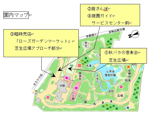 旧古河庭園園内マップ