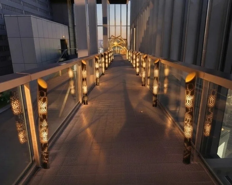竹灯りの通路