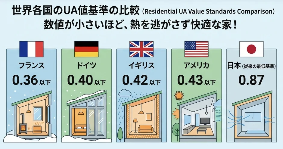 UA値の国際比較