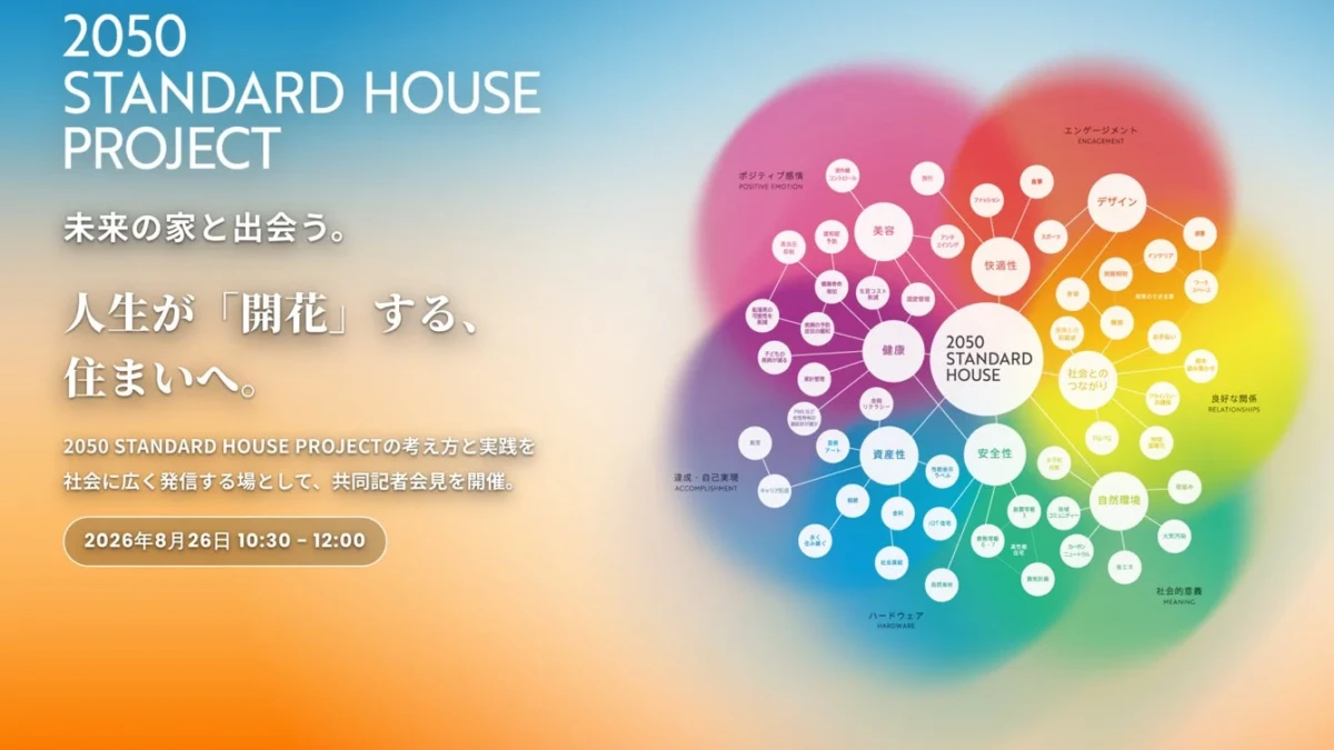 2050年の暮らしが変わる！健康・美容・睡眠も叶える次世代住宅「2050 STANDARD HOUSE」が目指すもの