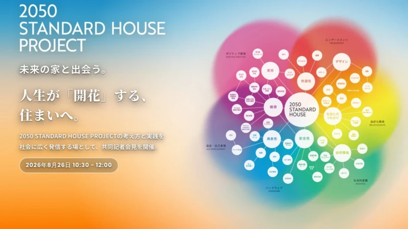 2050年の暮らしが変わる！健康・美容・睡眠も叶える次世代住宅「2050 STANDARD HOUSE」が目指すもの