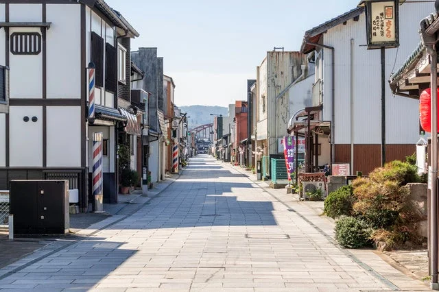 広島県庄原市の伝統的な街並み