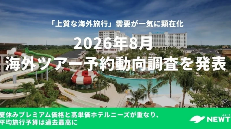 2026年夏の海外旅行は「上質」がキーワード！平均予算は過去最高を記録、人気は東南アジアへ分散