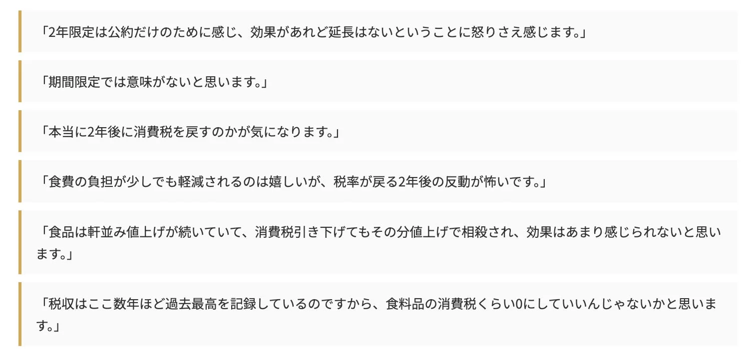 2年限定措置への不満