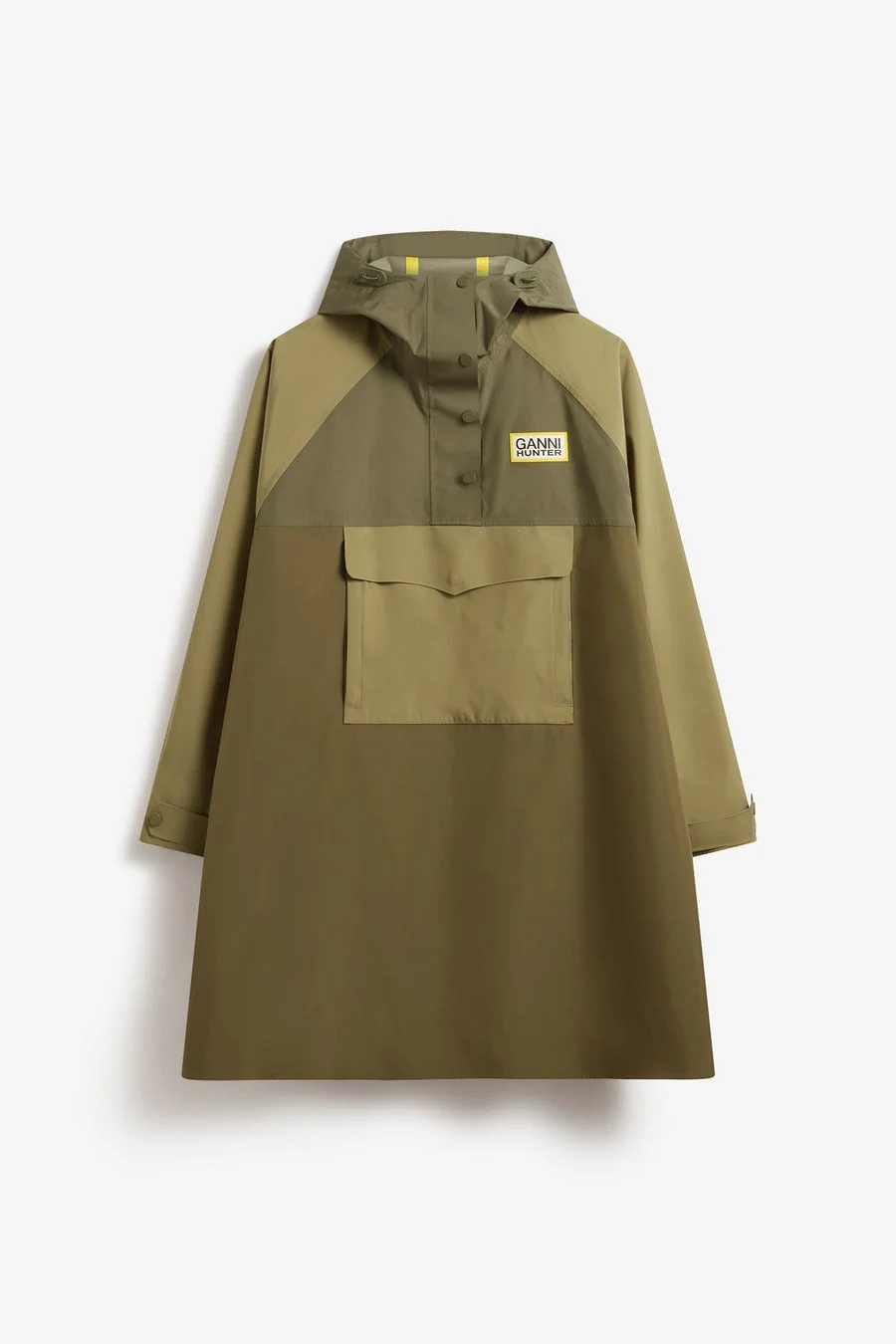 GANNI X HUNTER WATERPROOF PONCHO GANNI GREEN / LEMON