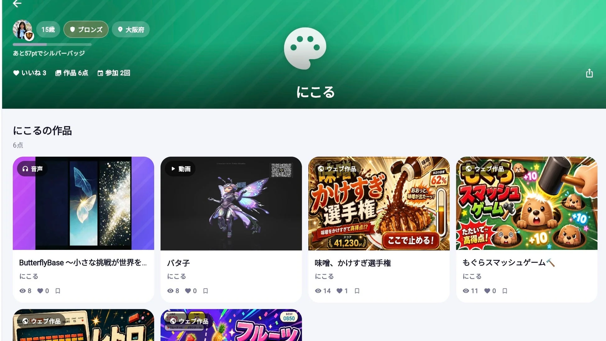 クリエイターの作品一覧