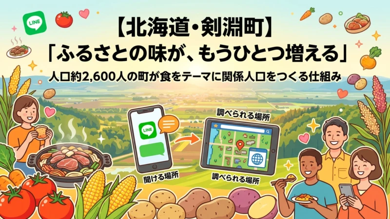 北海道剣淵町で「食」を巡る新しい出会い！LINEとウェブサイトで「第二のふるさと」を見つけよう