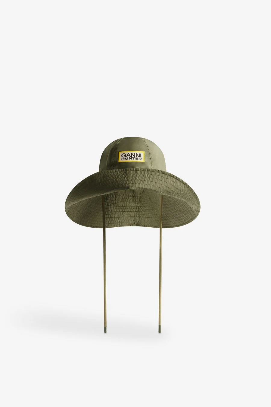 GANNI X HUNTER WATERPROOF BUCKET HAT GANNI GREEN / LEMON