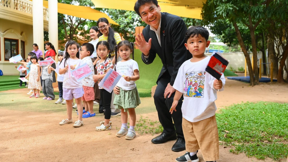 カンボジアの幼稚園で日本式教育を視察！松本洋平 文部科学大臣がプノンペン日本インターナショナル幼稚園を訪問