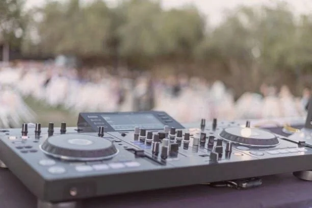 DJ機器のクローズアップ